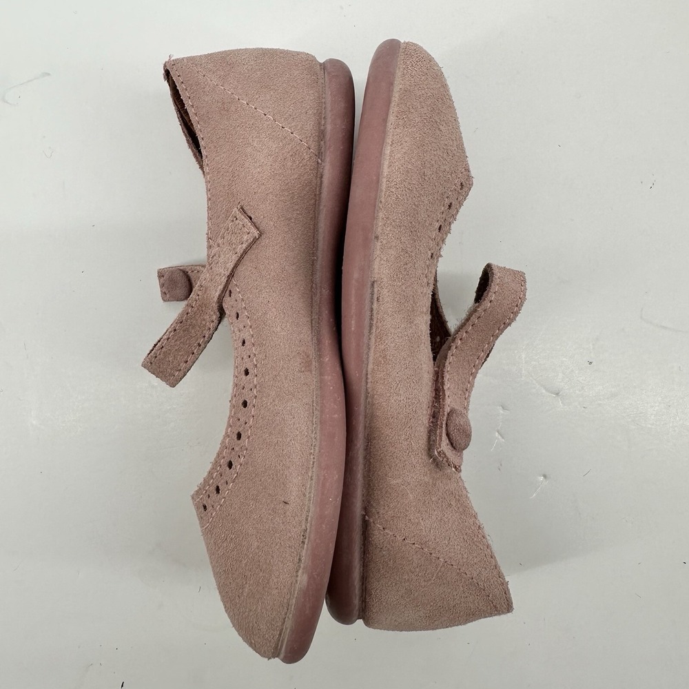 Elephantito Suede Leather Mary Jane Scalloped Edge Pink Girls Size 7 US 24 EU - Picture 6 of 12